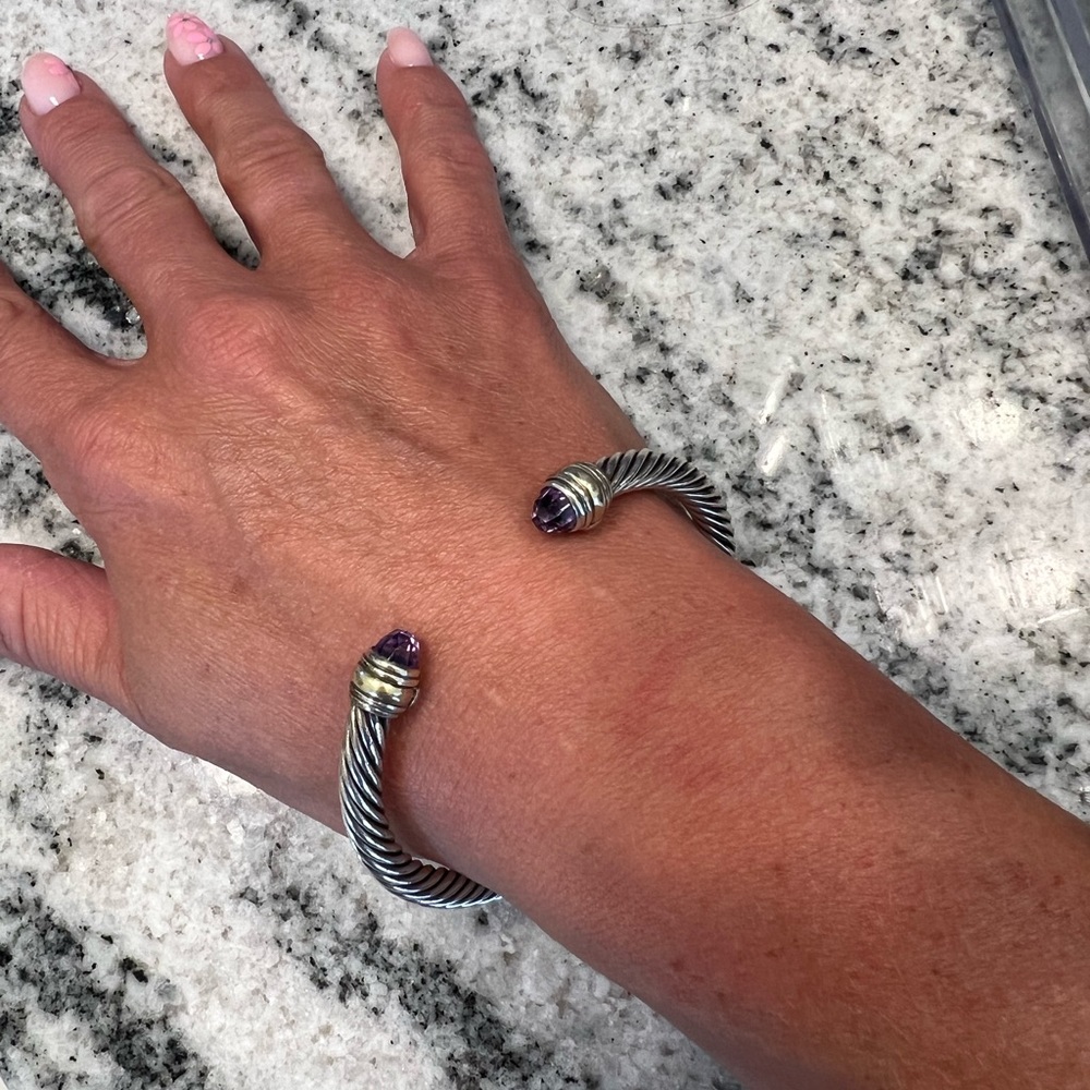 David Yurman Cable Bracelet - Amethyst - Picture 2 of 5